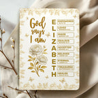 God Says You Are | Personalized Leather Cover Notebook