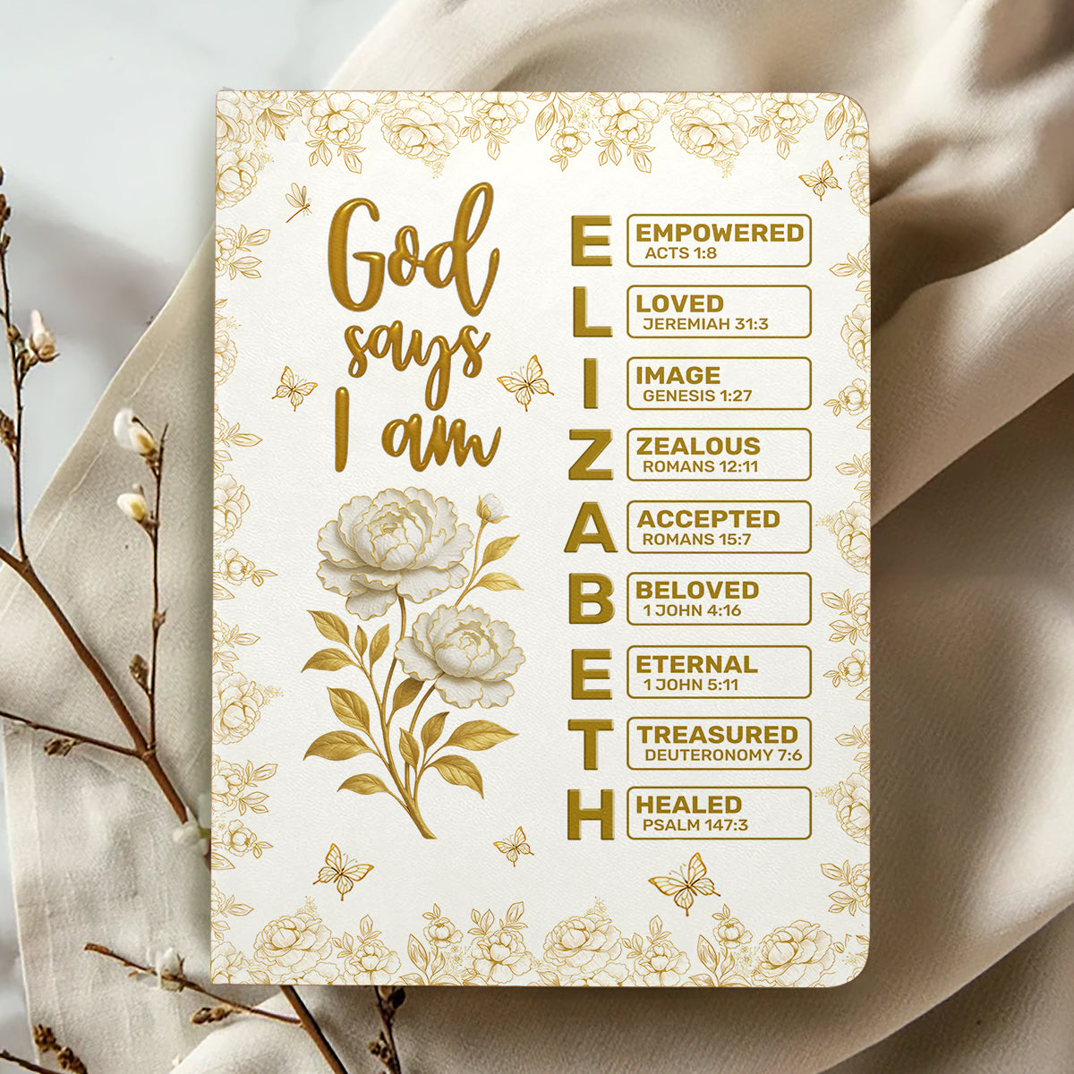 God Says You Are | Personalized Leather Cover Notebook