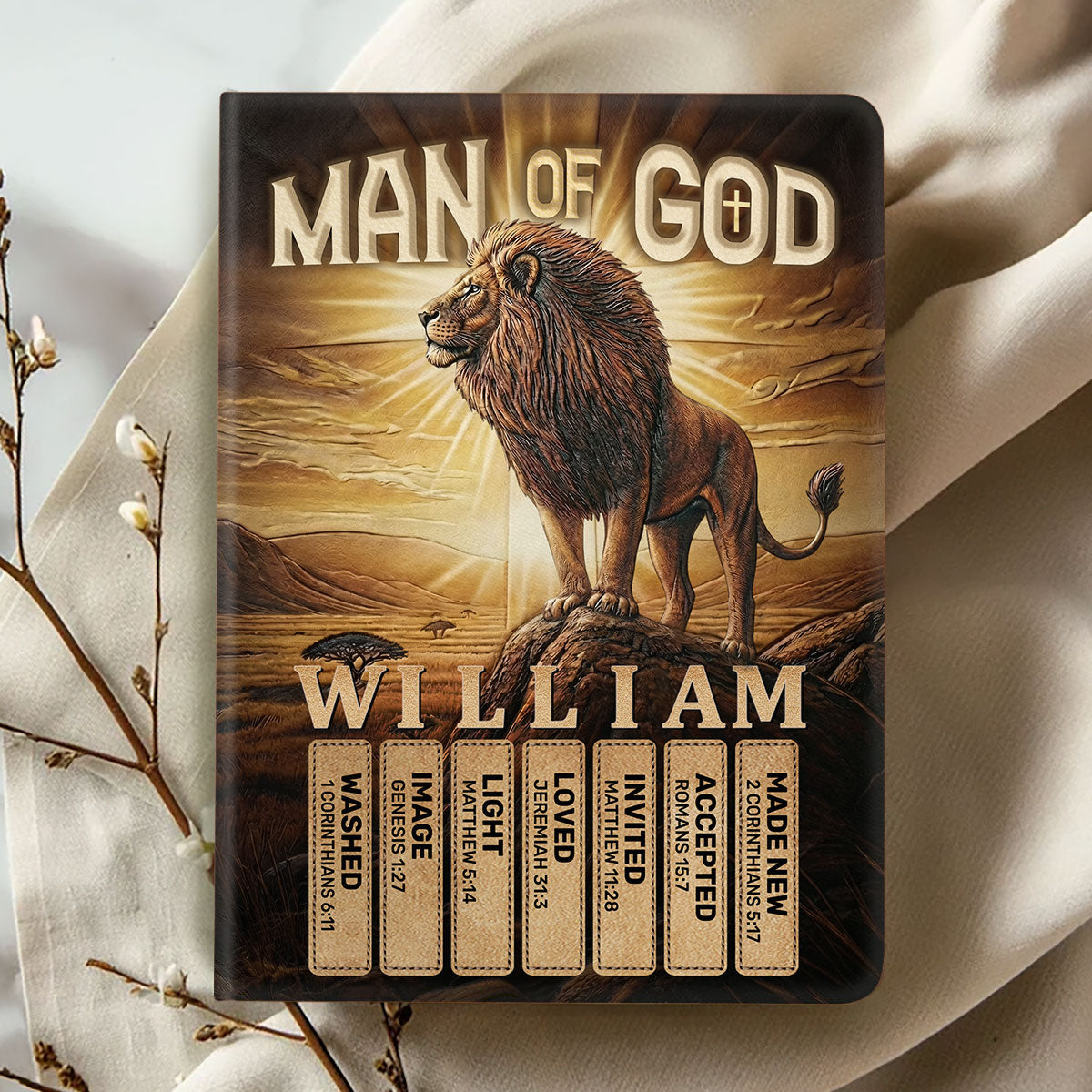 Man Of God | Personalized Leather Cover Notebook