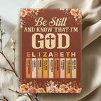 Be Still And Know That I'm God  | Personalized Leather Cover Notebook