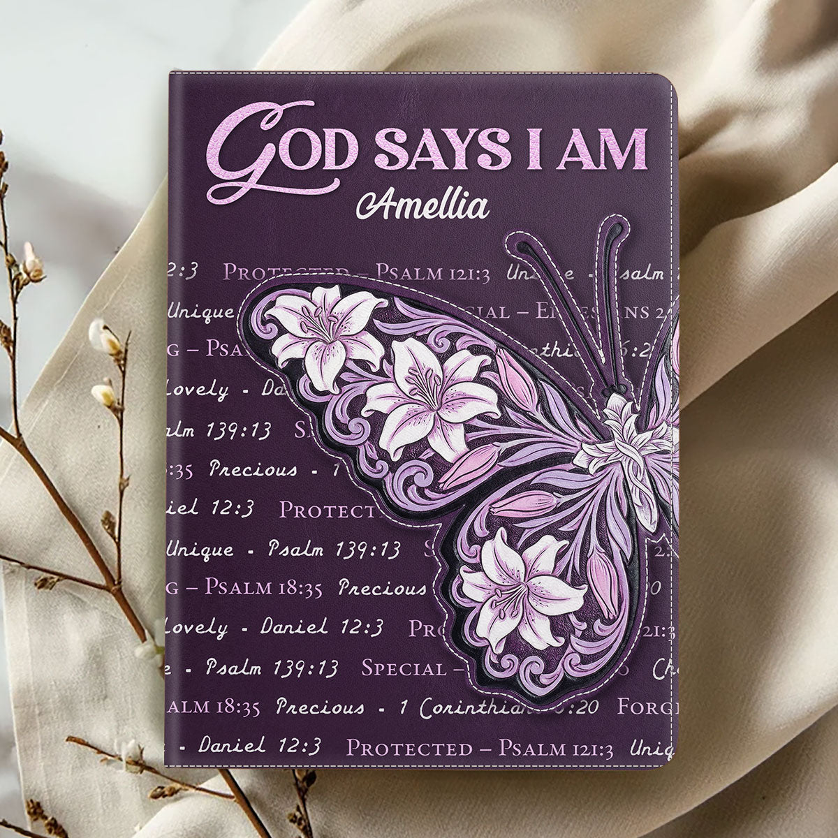 God Says I Am | Personalized Leather Cover Notebook