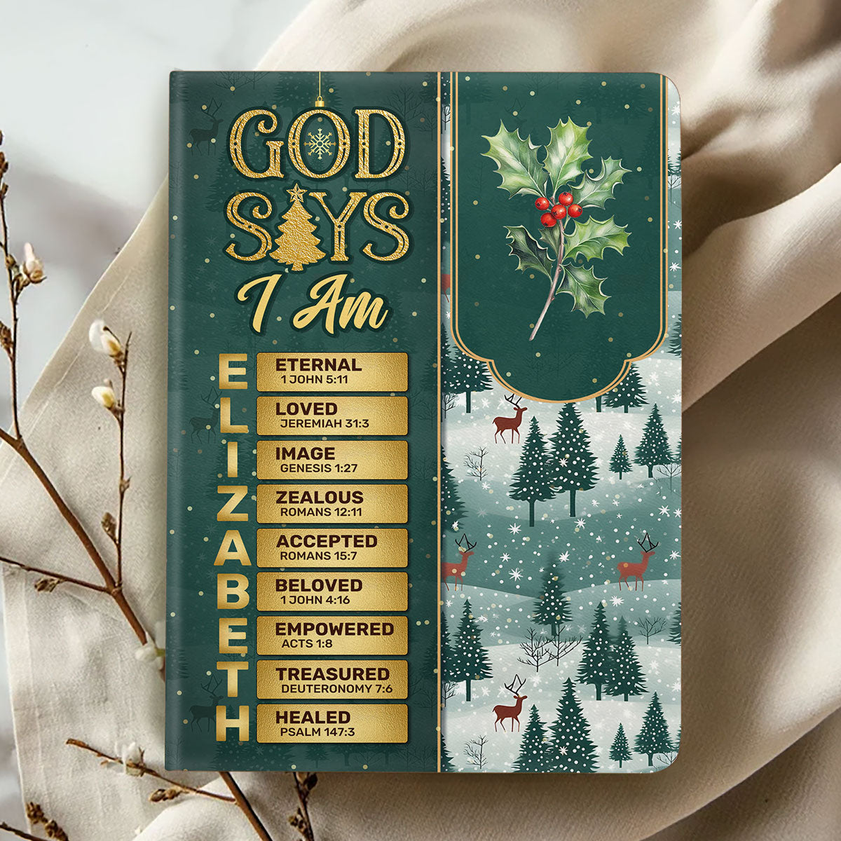 God Says I Am  | Personalized Leather Cover Notebook