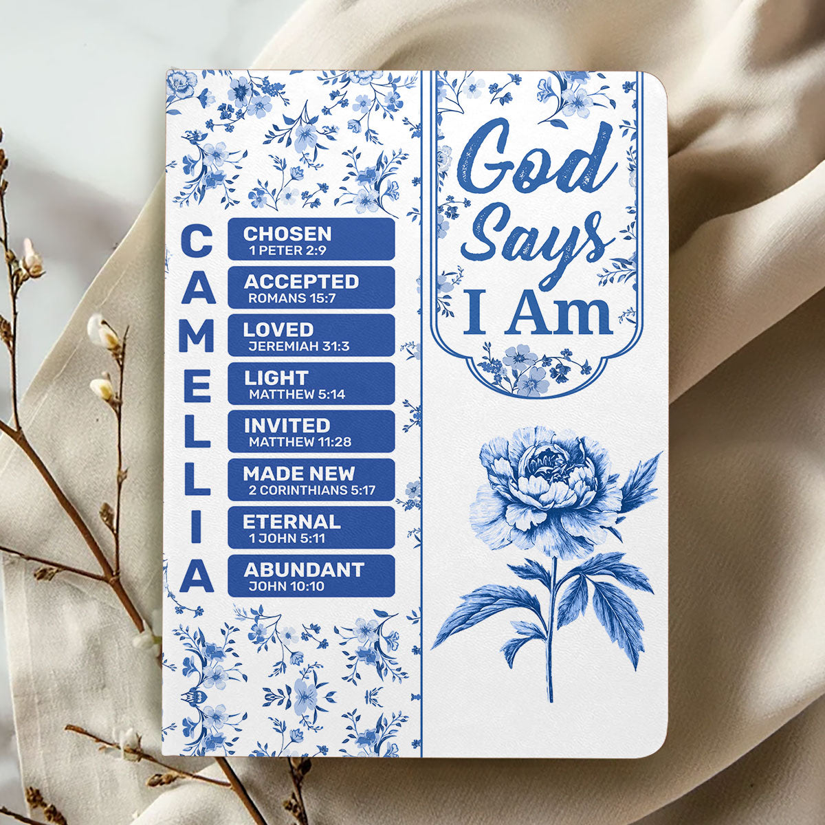 God Says I Am | Personalized Leather Cover Notebook