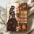 God Is Within Her She Will Not Fall | Personalized Leather Cover Notebook