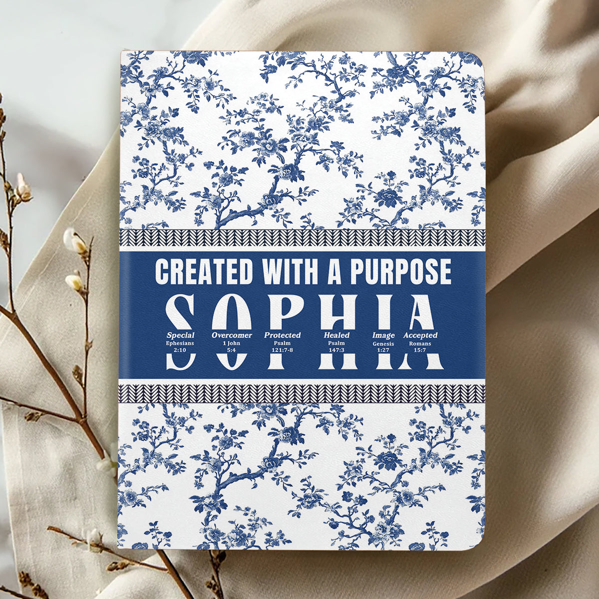 Created With A Purpose | Personalized Leather Cover Notebook