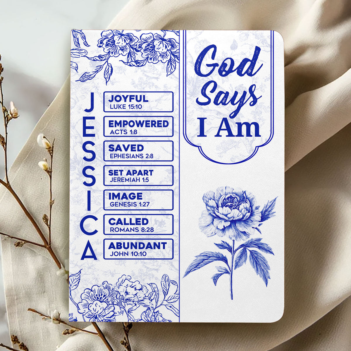 God Says I Am | Personalized Leather Cover Notebook