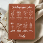 God Says You Are | Personalized Leather Cover Notebook