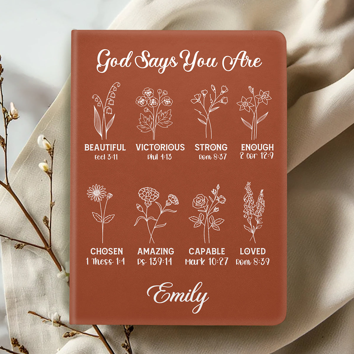 God Says You Are | Personalized Leather Cover Notebook
