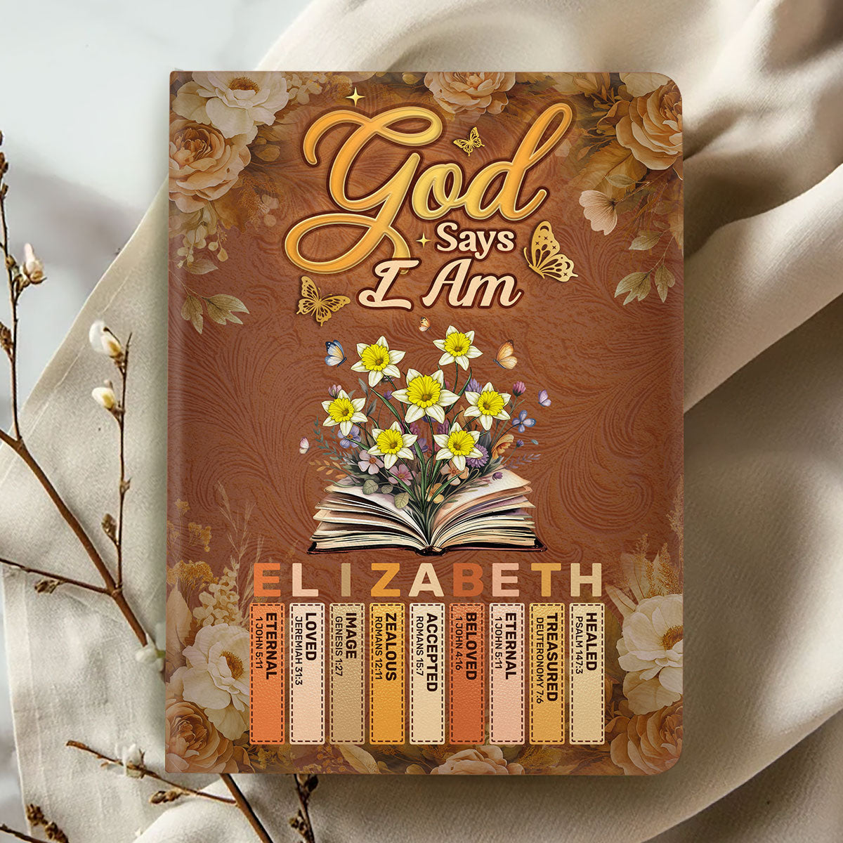 God Says I Am | Personalized Leather Cover Notebook