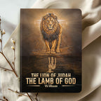 The Lion Of Judah, The Lamb Of God | Personalized Leather Cover Notebook