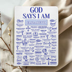 God Says I Am | Personalized Leather Cover Notebook