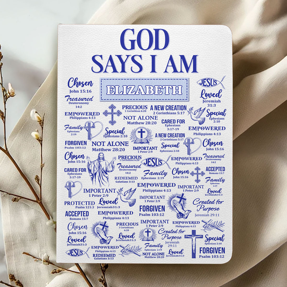 God Says I Am | Personalized Leather Cover Notebook