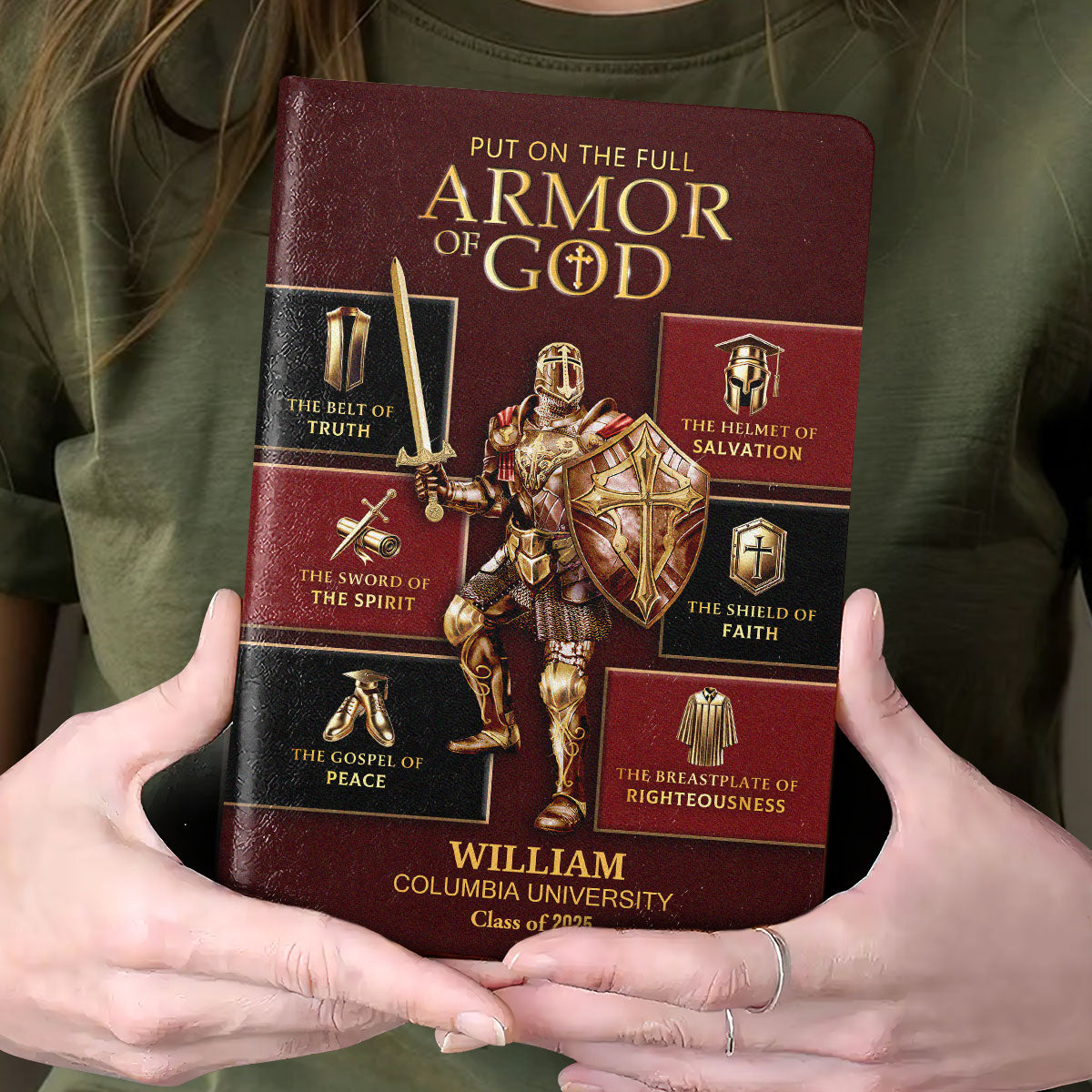 Armor Of God | Personalized Leather Cover Notebook