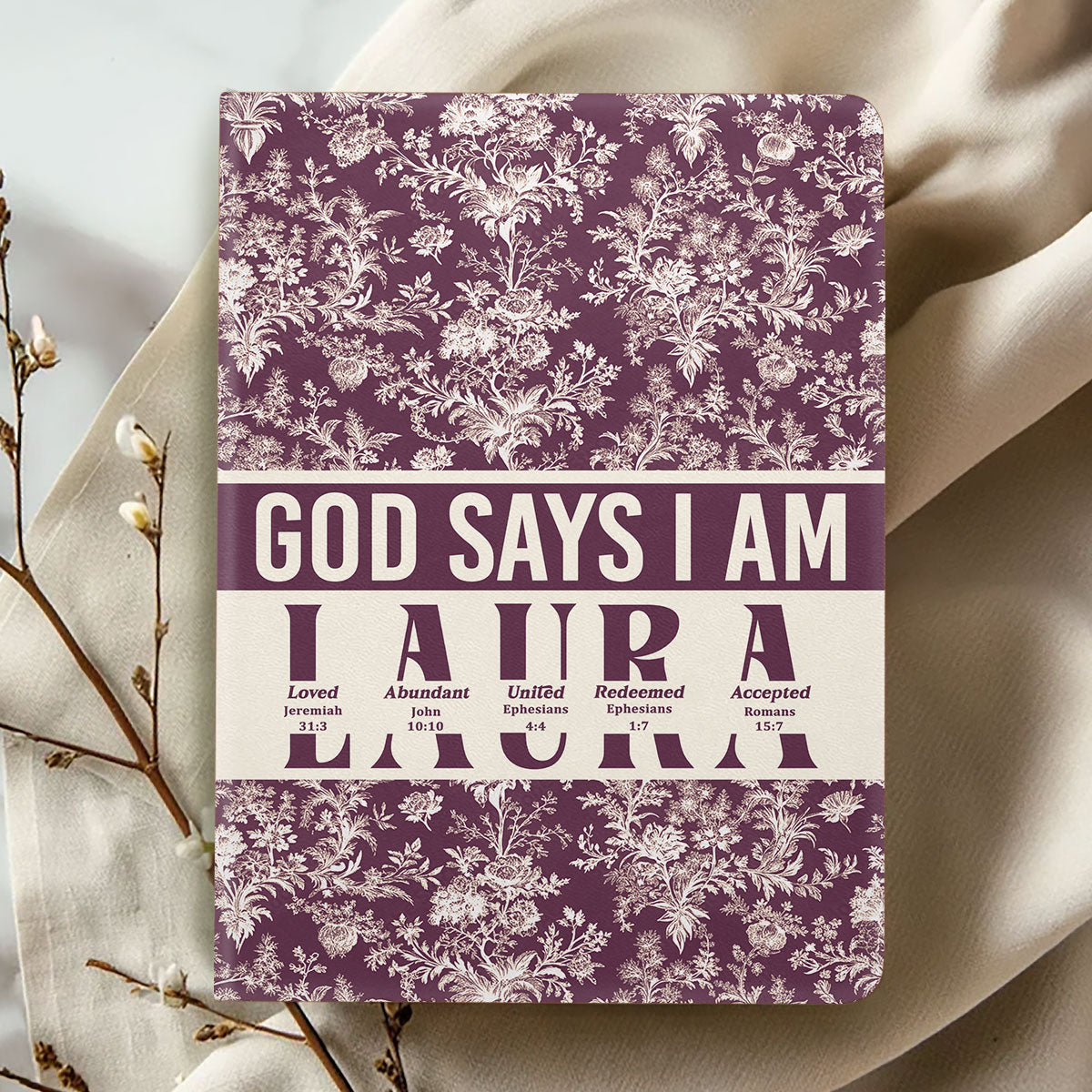 God Says I Am | Personalized Leather Cover Notebook