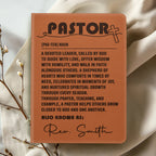 Pastor Gift | Personalized Leather Cover Notebook