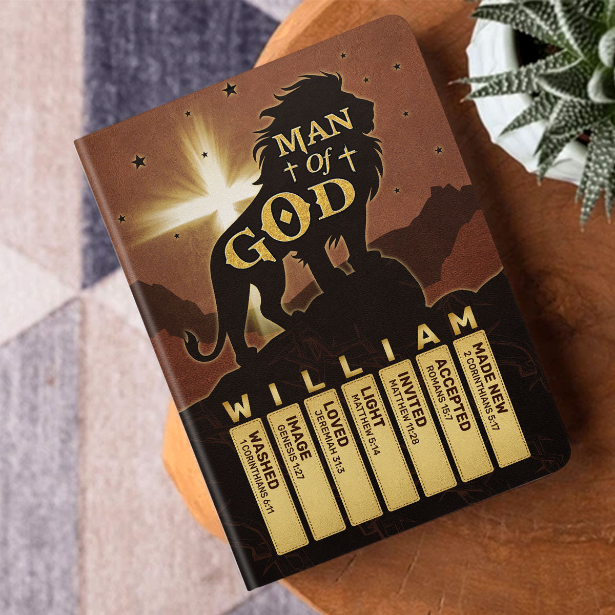 Man Of God | Personalized Leather Cover Notebook