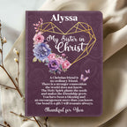 Thankful For My Sister In Christ | Personalized Leather Cover Notebook