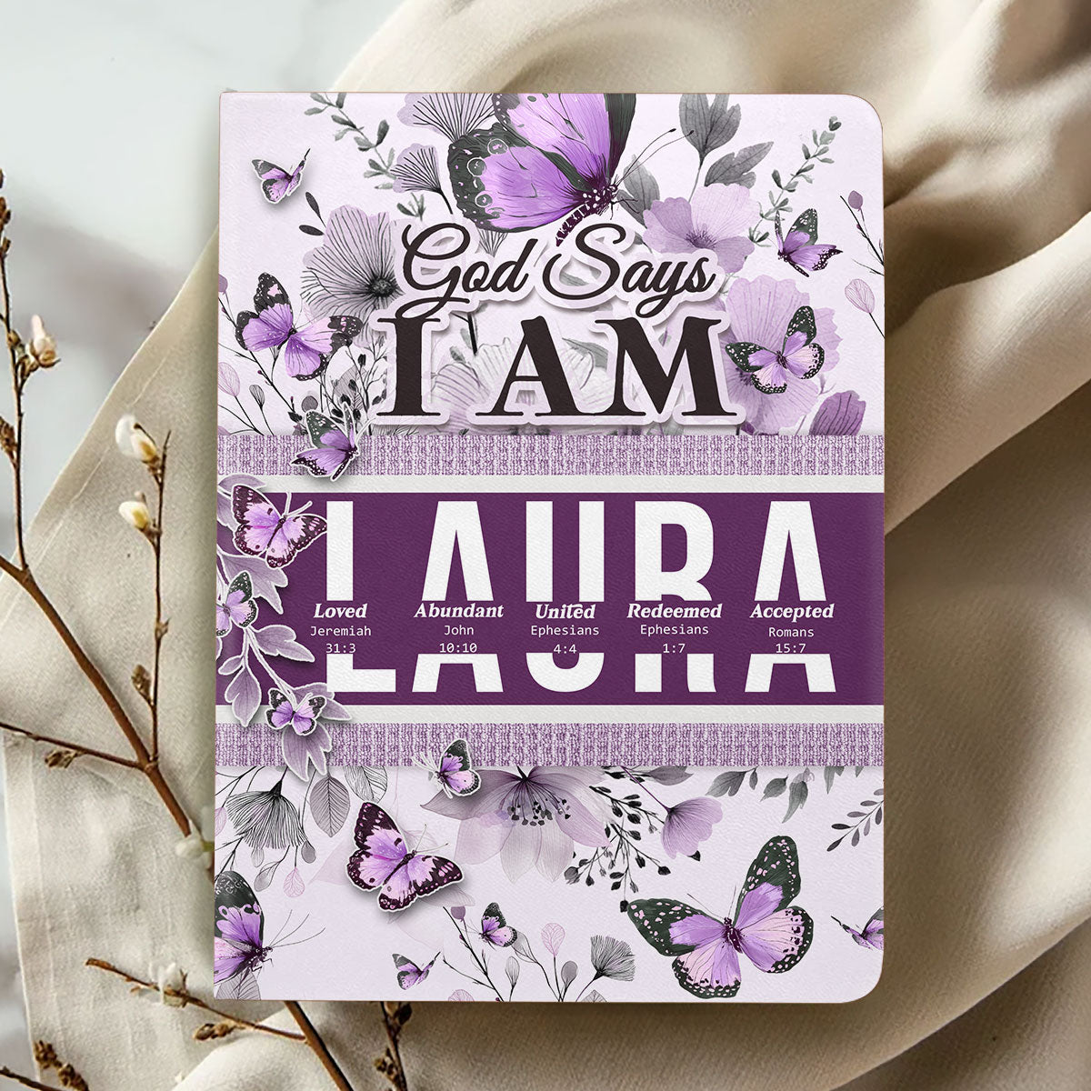 God Says I Am | Personalized Leather Cover Notebook