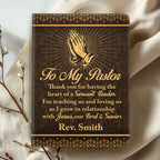 Thank You Pastor | Personalized Leather Cover Notebook
