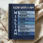 God Says I Am | Personalized Leather Cover Notebook