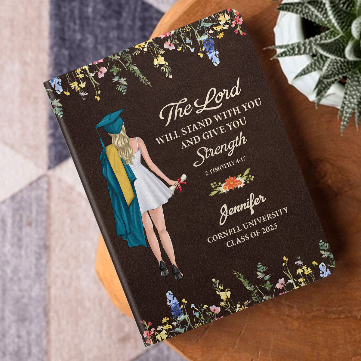 The Lord Will Stand With You | Personalized Leather Cover Notebook