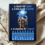 Warrior Of Christ | Personalized Leather Cover Notebook