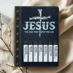 Jesus The Way The Truth The Life | Personalized Leather Cover Notebook