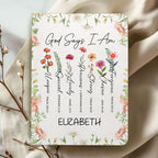 God Says I Am | Personalized Leather Cover Notebook