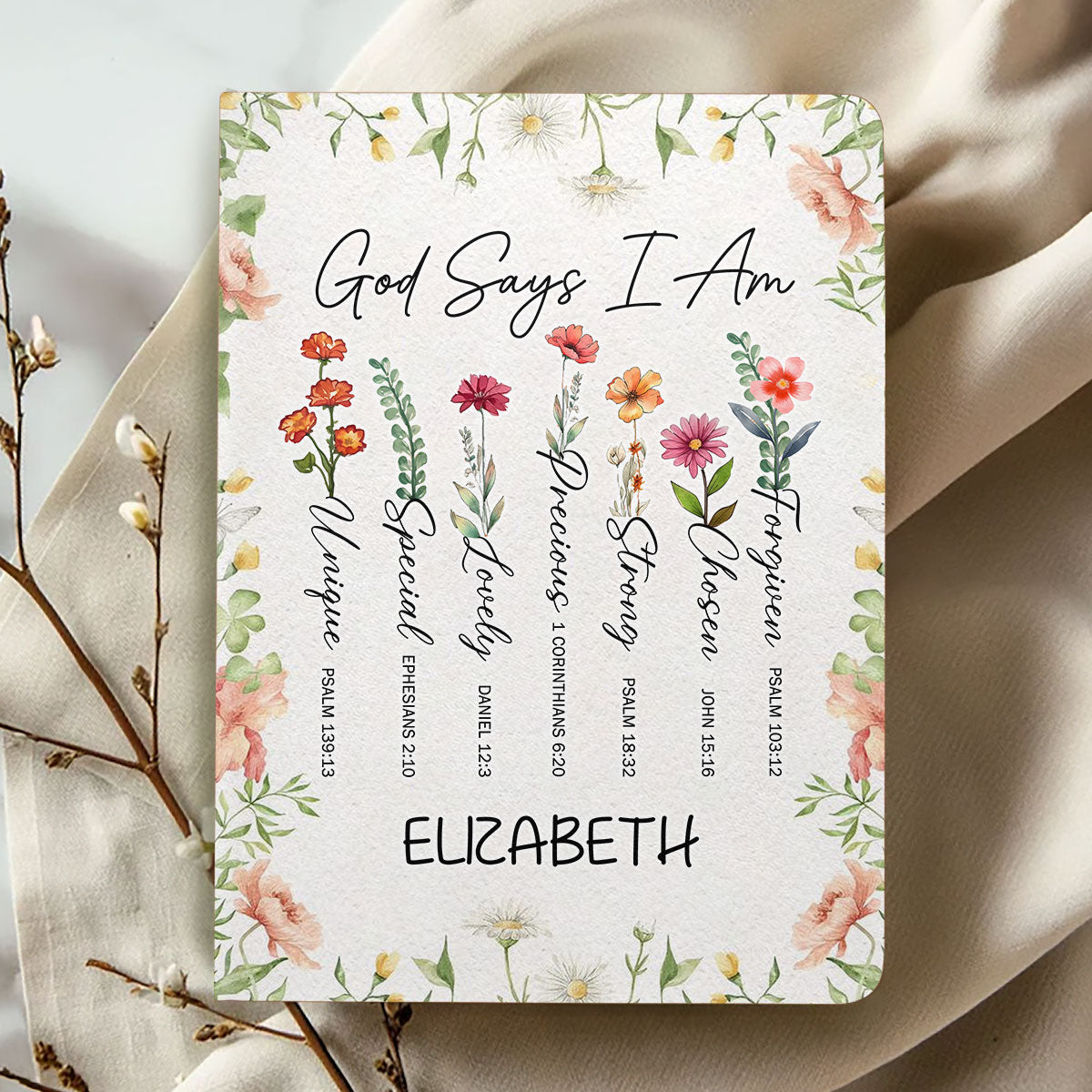 God Says I Am | Personalized Leather Cover Notebook