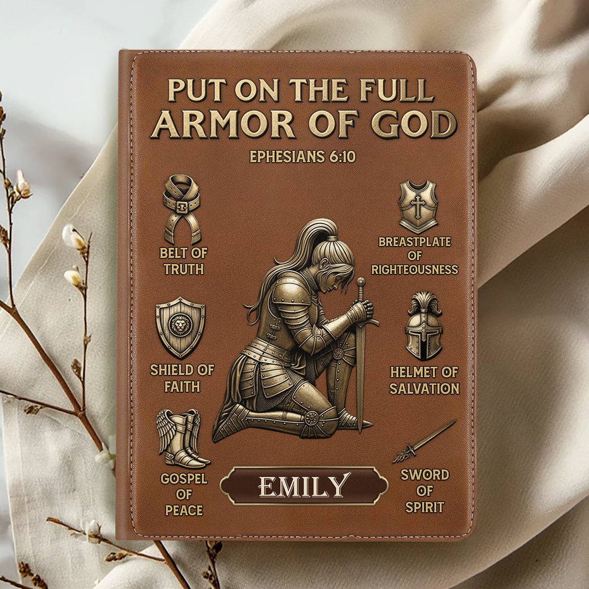 Armor Of God | Personalized Leather Cover Notebook