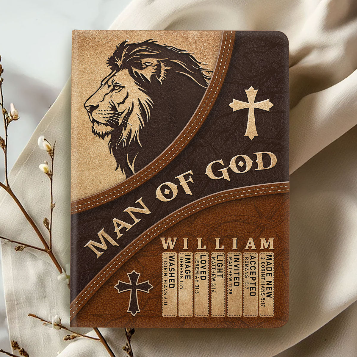 Man Of God | Personalized Leather Cover Notebook