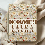 God Says I Am | Personalized Leather Cover Notebook