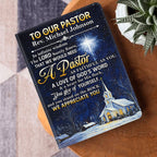 Faithful Pastor Tribute | Personalized Leather Cover Notebook