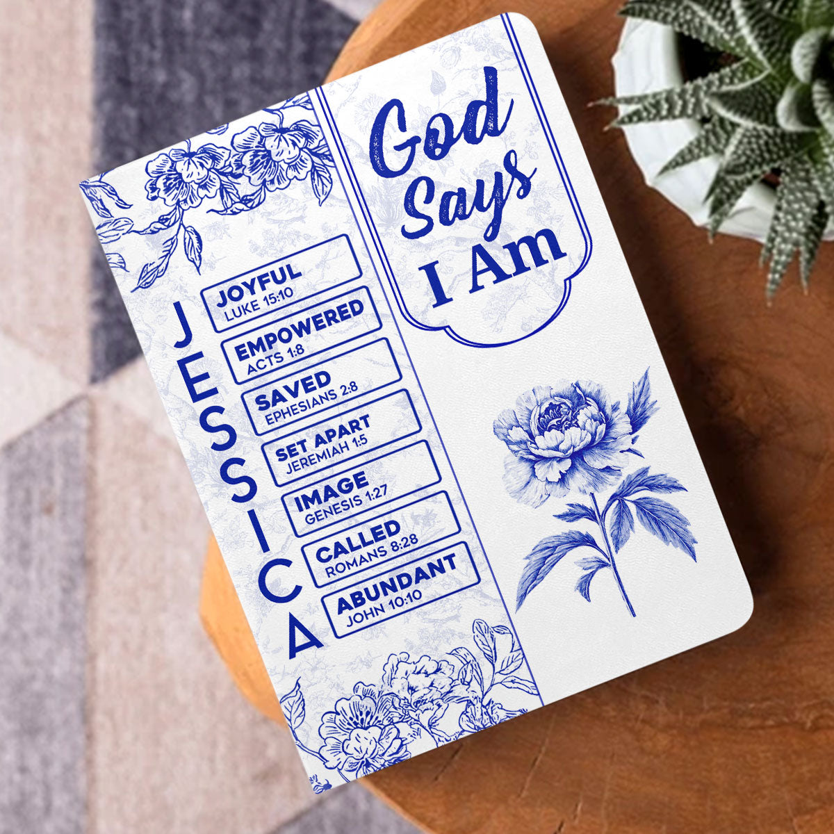 God Says I Am | Personalized Leather Cover Notebook