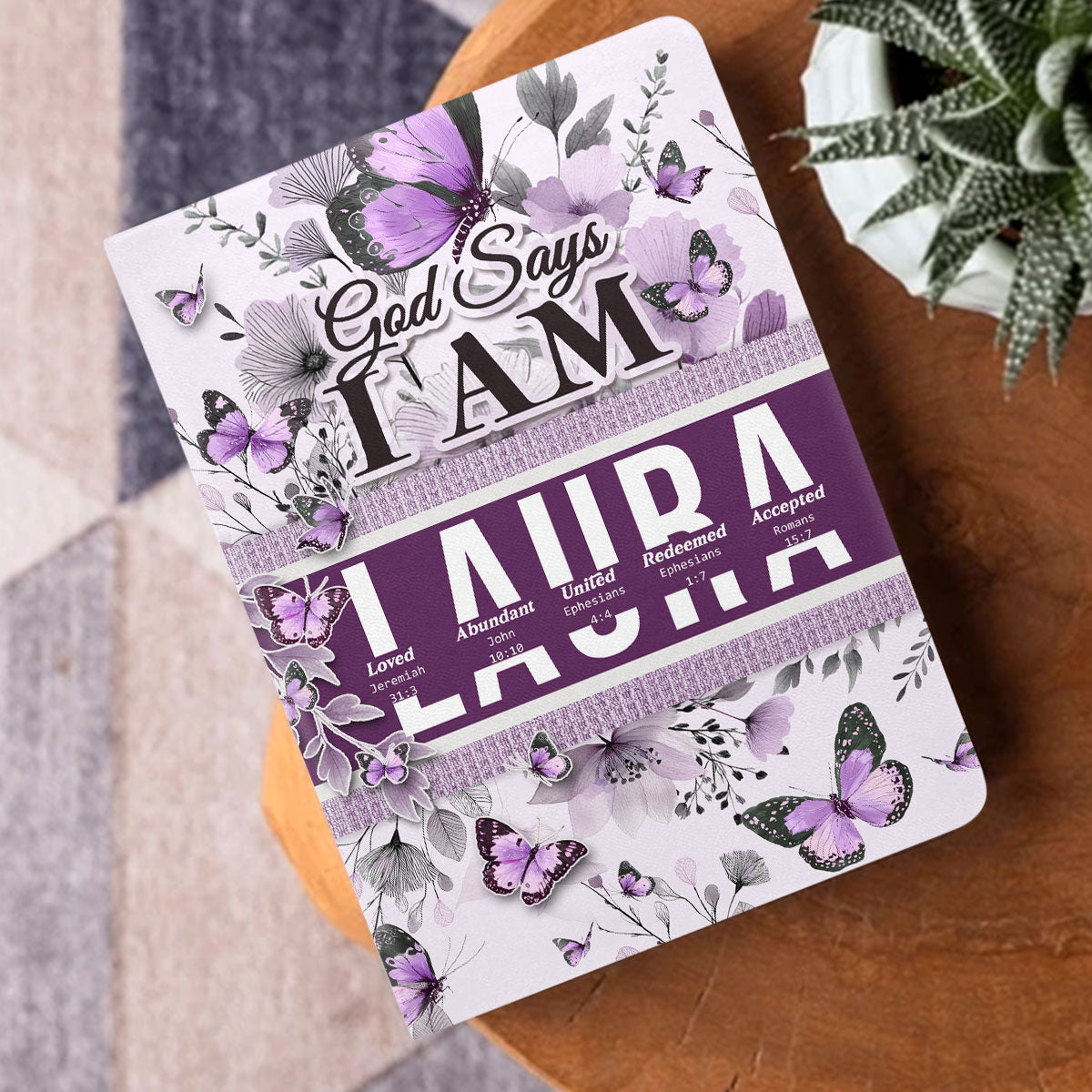 God Says I Am | Personalized Leather Cover Notebook