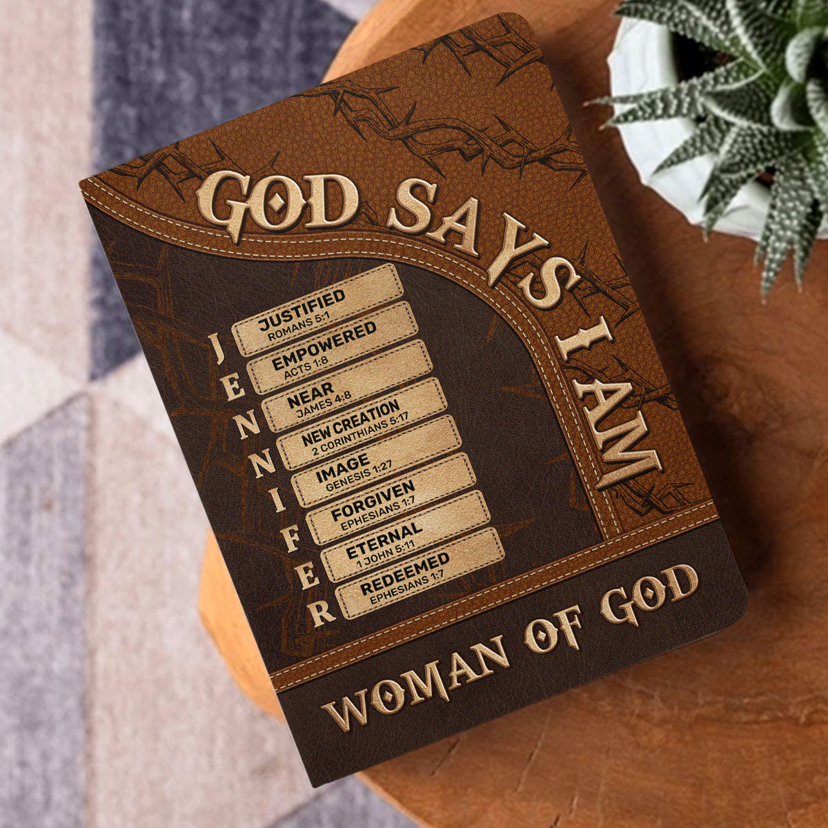 Man Of God | Personalized Leather Cover Notebook