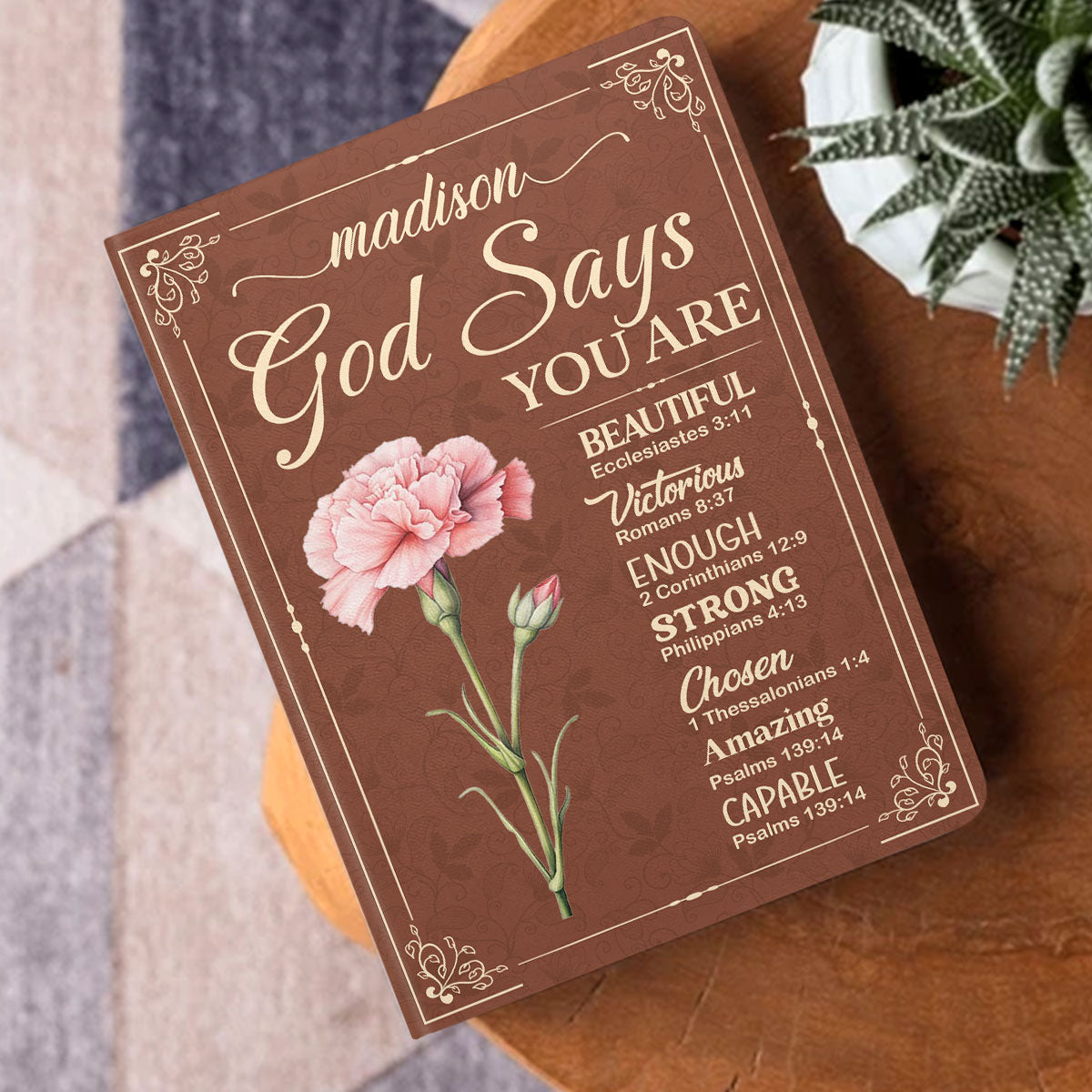 God Says You Are  | Personalized Leather Cover Notebook