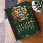 Man Of God Husband Daddy Protector Hero | Personalized Leather Cover Notebook