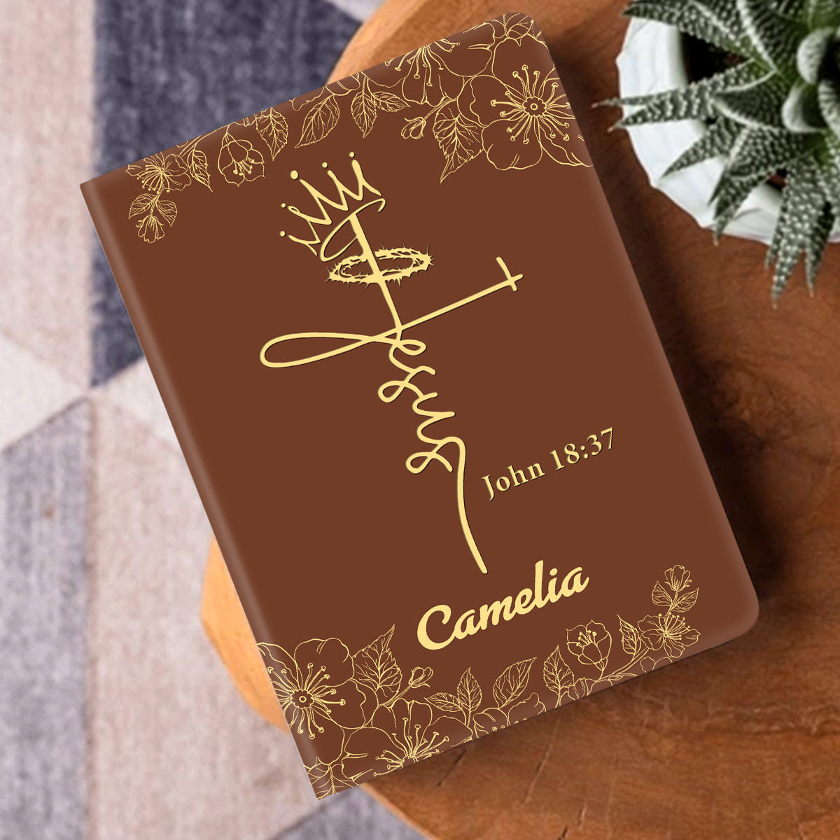 Jesus Is King John 18:37 | Personalized Leather Cover Notebook