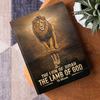 The Lion Of Judah, The Lamb Of God | Personalized Leather Cover Notebook