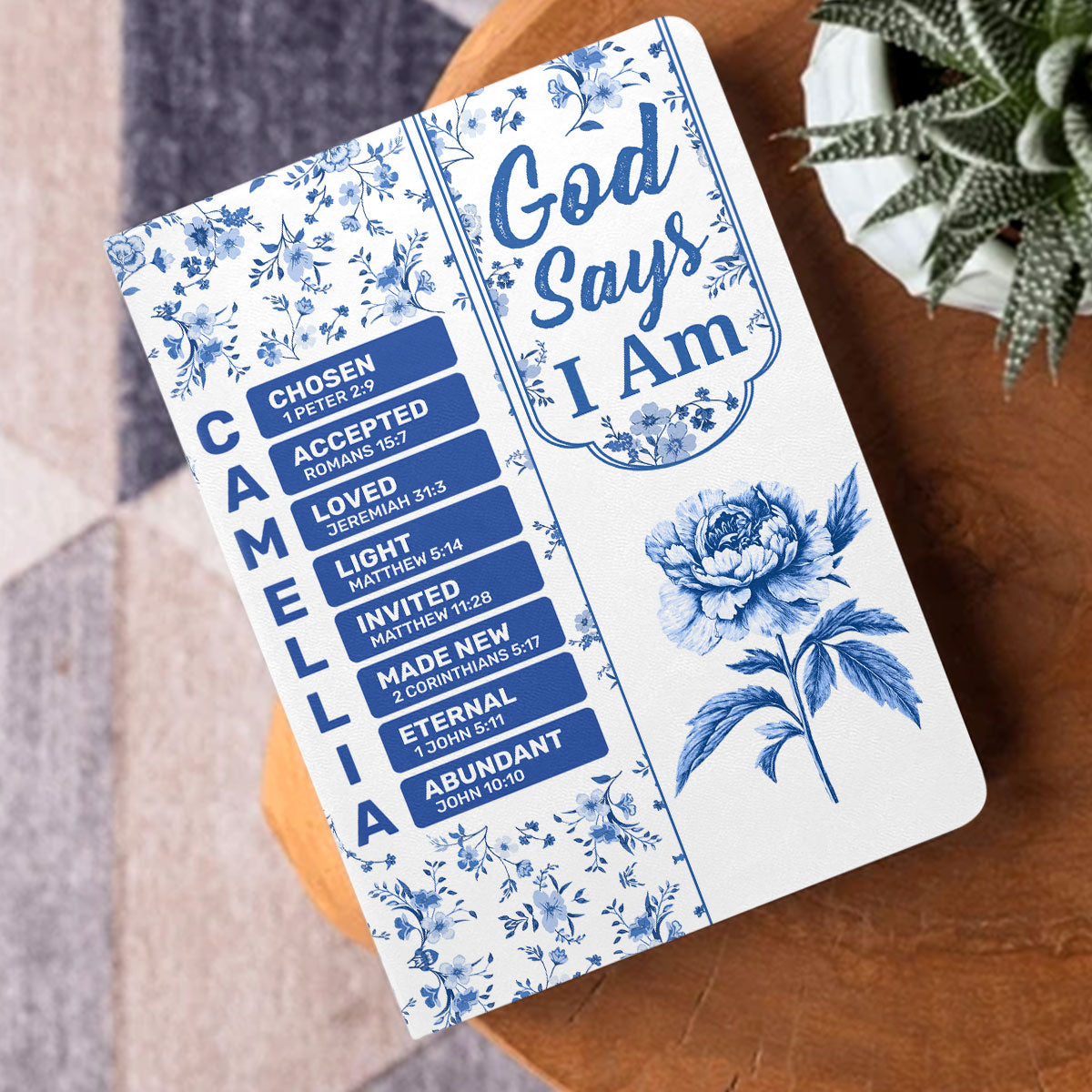 God Says I Am | Personalized Leather Cover Notebook