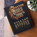 Pastor Called To Serve Chosen To Lead | Personalized Leather Cover Notebook
