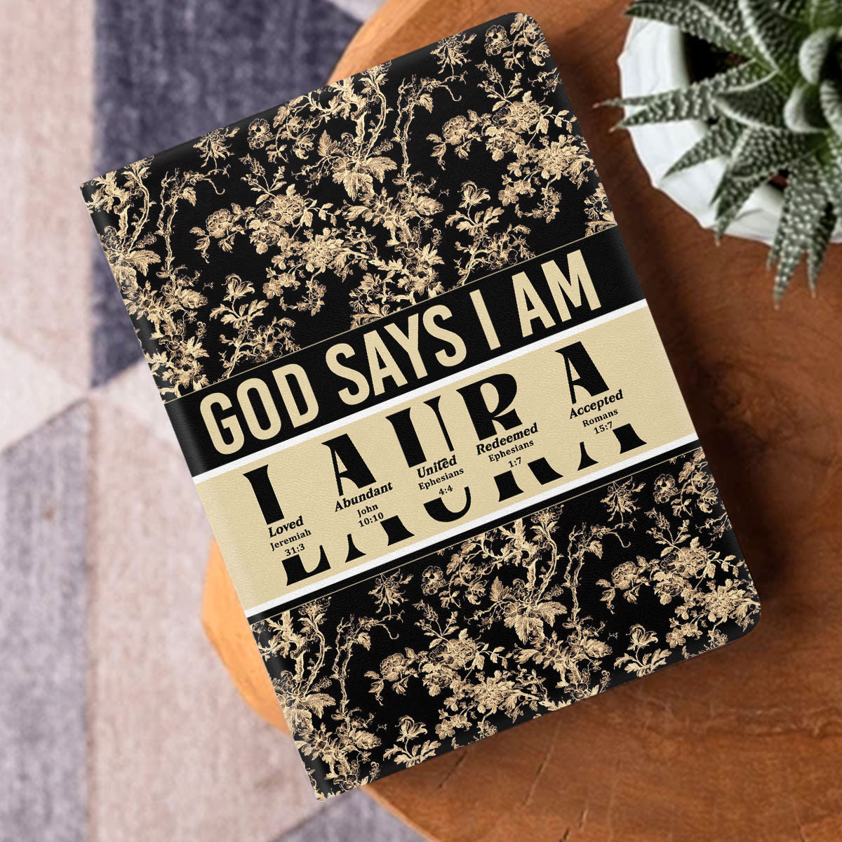 God Says I Am | Personalized Leather Cover Notebook
