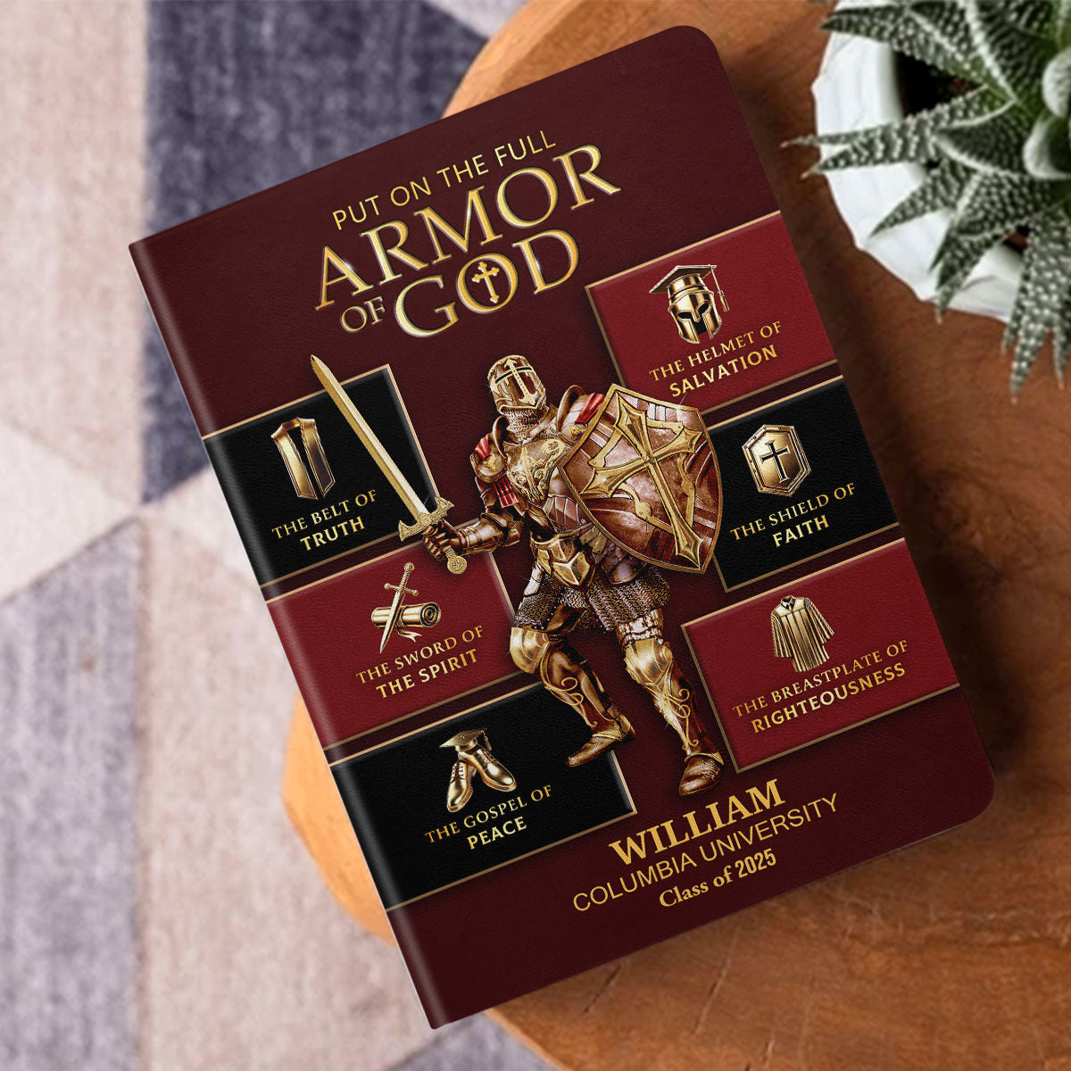 Armor Of God | Personalized Leather Cover Notebook