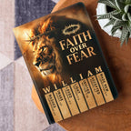 Faith Over Fear | Personalized Leather Cover Notebook