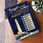 Delight Yourself In The Lord | Personalized Leather Cover Notebook