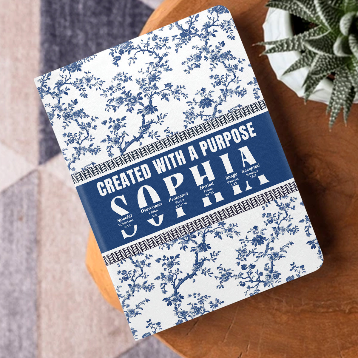 Created With A Purpose | Personalized Leather Cover Notebook