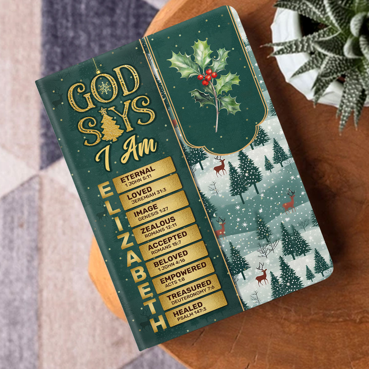 God Says I Am  | Personalized Leather Cover Notebook