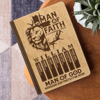 Man Of Faith | Personalized Leather Cover Notebook