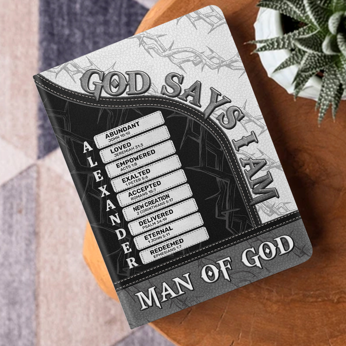 Man Of God  | Personalized Leather Cover Notebook
